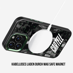 Carbon Case mit Metall Flaming-Red