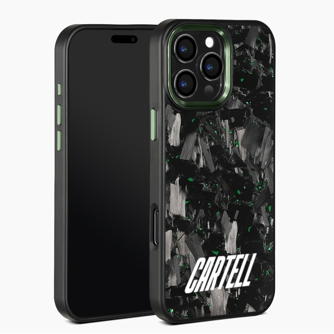 Carbon Case mit Metall Mesali-Green