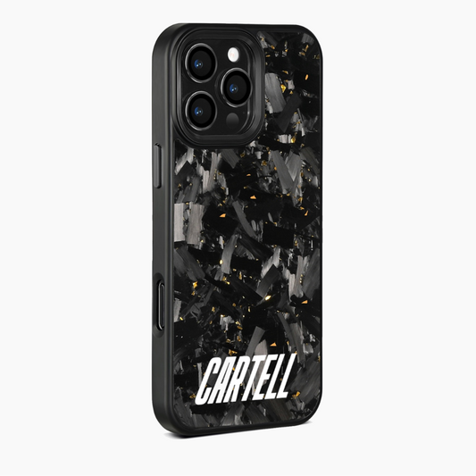 Carbon Case mit Metall Gold