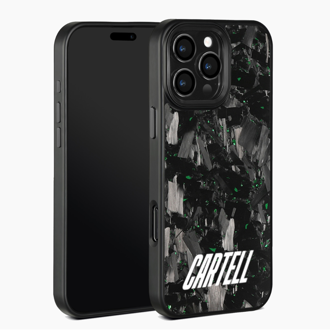 Carbon Case mit Metall Mesali-Green