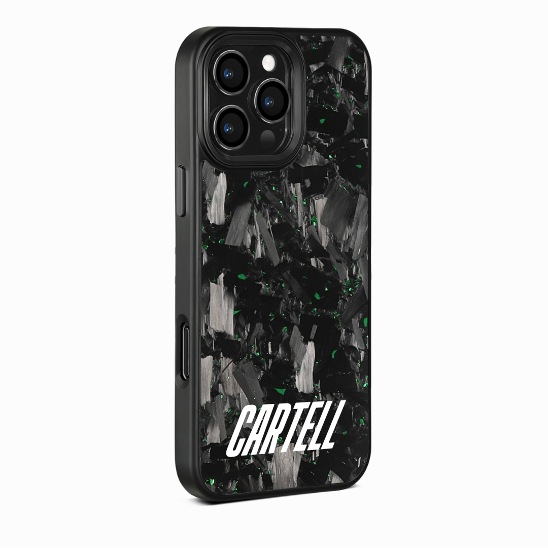 Carbon Case mit Metall Mesali-Green