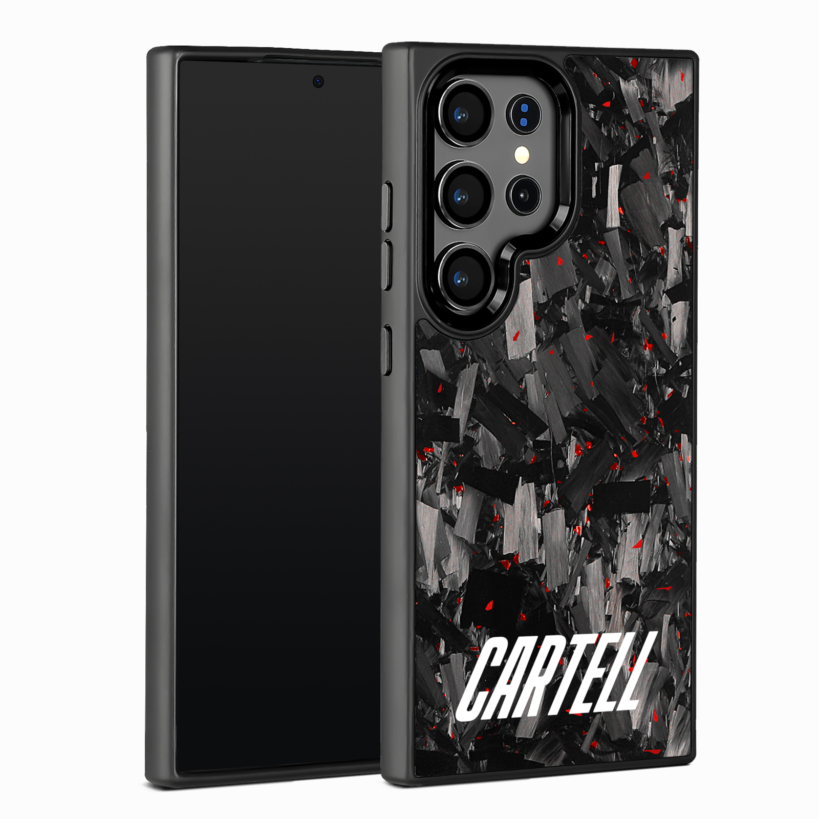 Carell Case mit Metall Flaming-Red