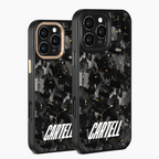 Carbon Case mit Metall Desert-Gold