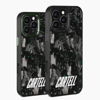 Carbon Case mit Metall Mesali-Green