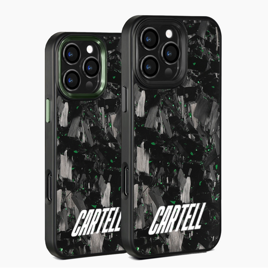 Carbon Case mit Metall Grün