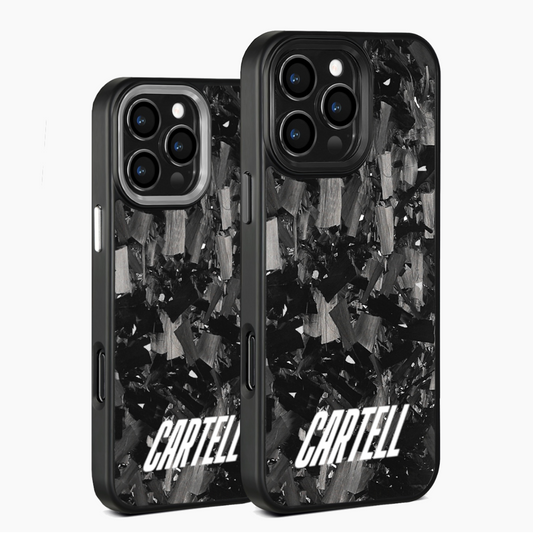 Carbon Case mit Metall Silber