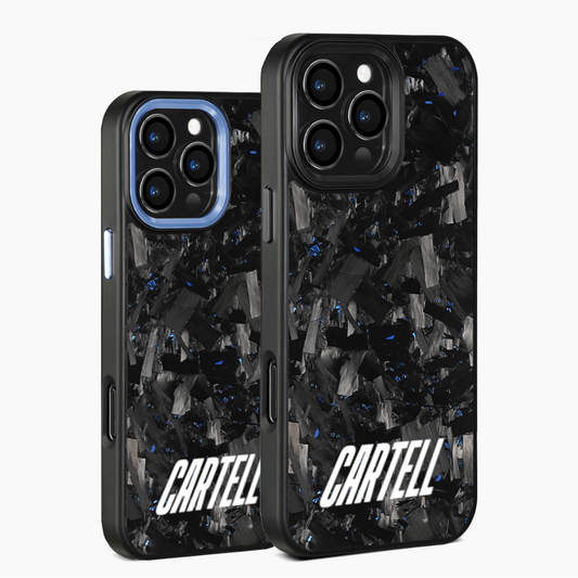 Carbon Case mit Metall Blau