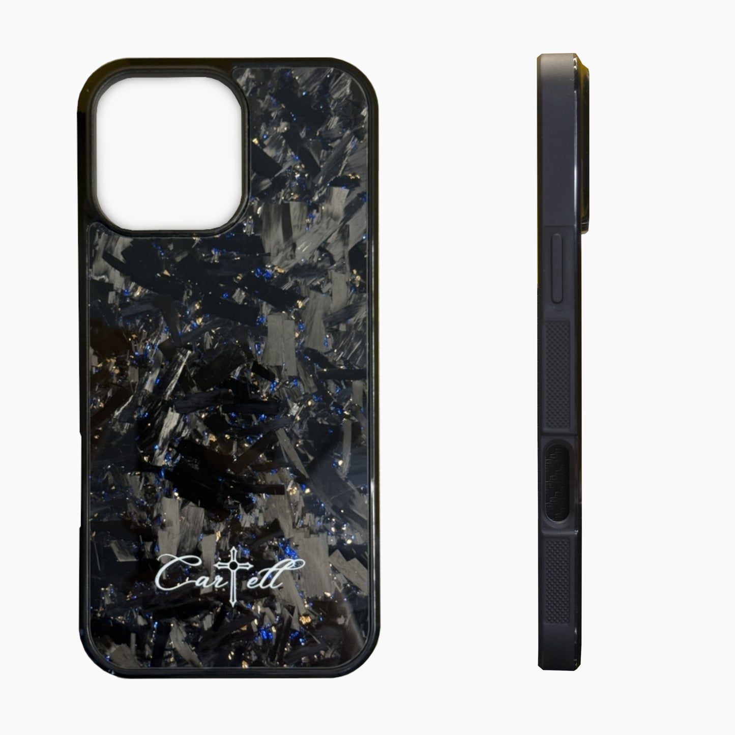 Cartell Case mit Blau Gold Flakes für iPhone