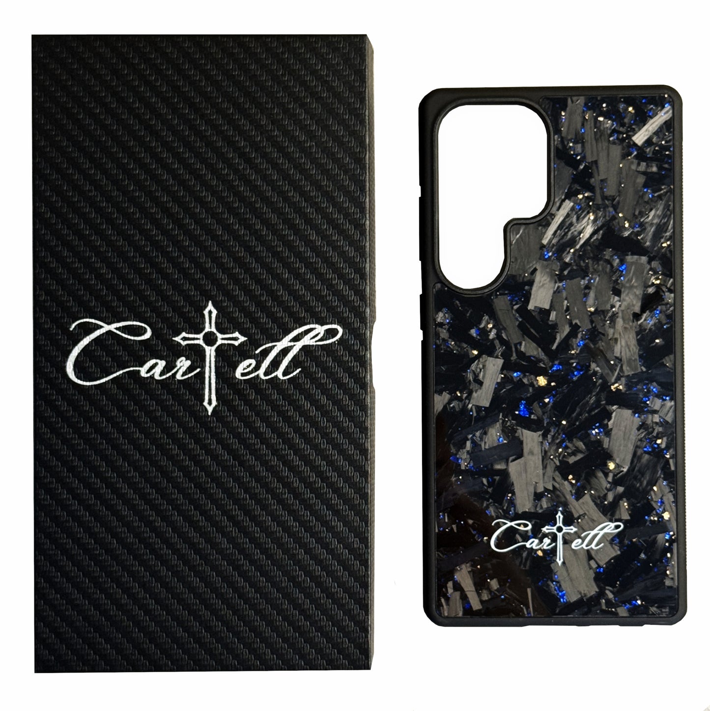 Cartell Case mit Blau Gold Flakes für Samsung