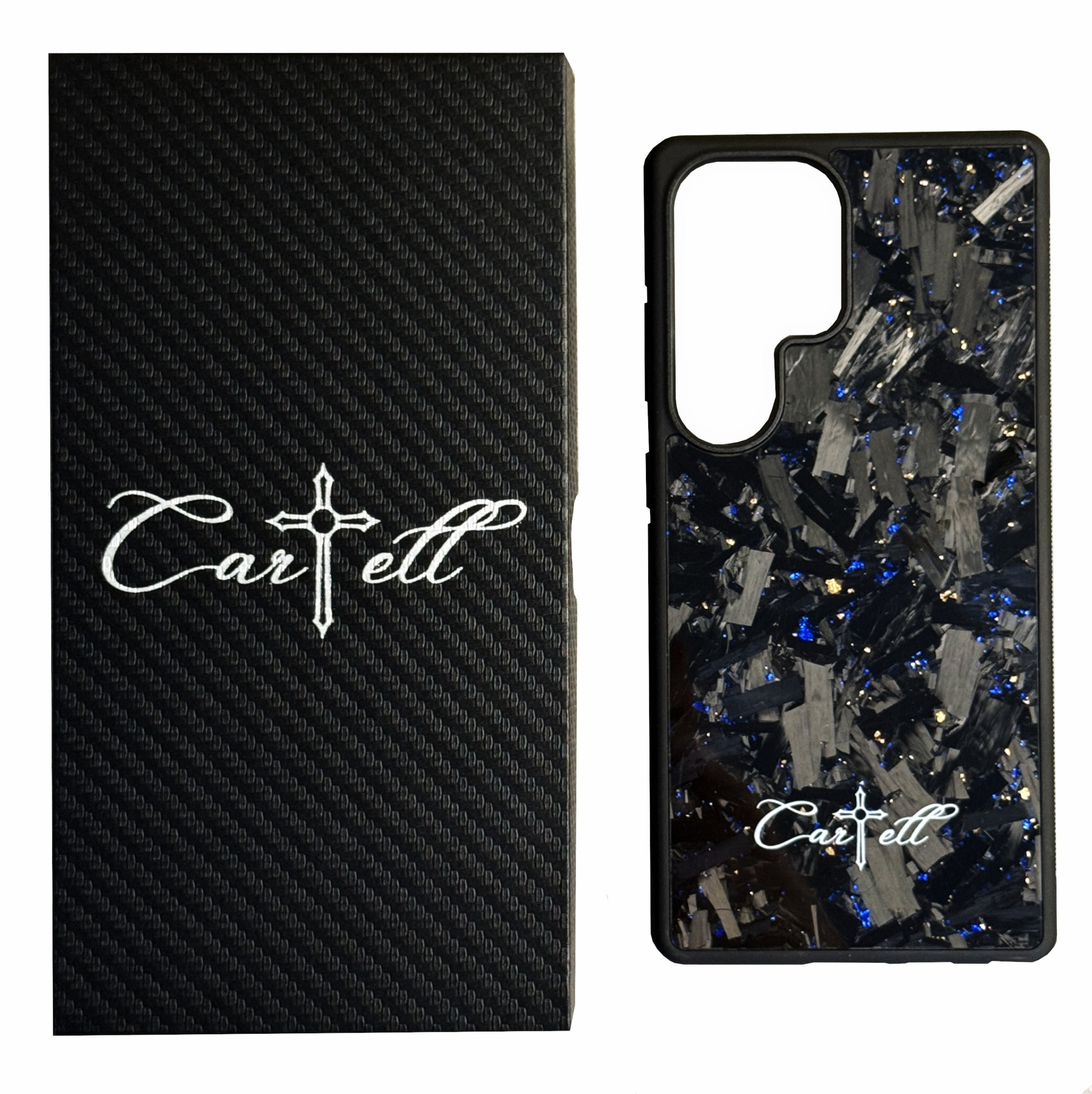 Cartell Case mit Blau Gold Flakes für Samsung
