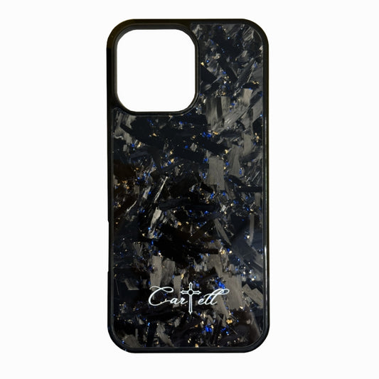 Cartell Case mit Blau Gold Flakes für iPhone
