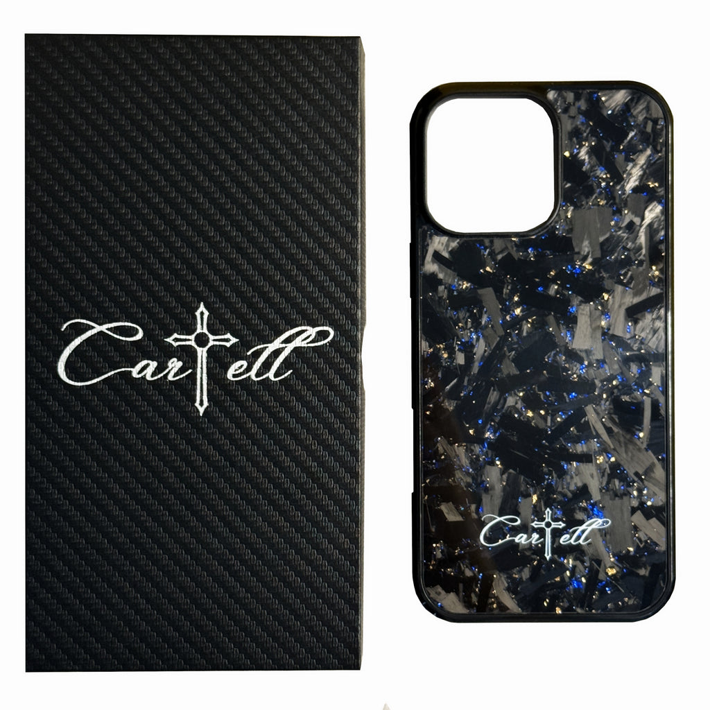 Cartell Case mit Blau Gold Flakes für iPhone
