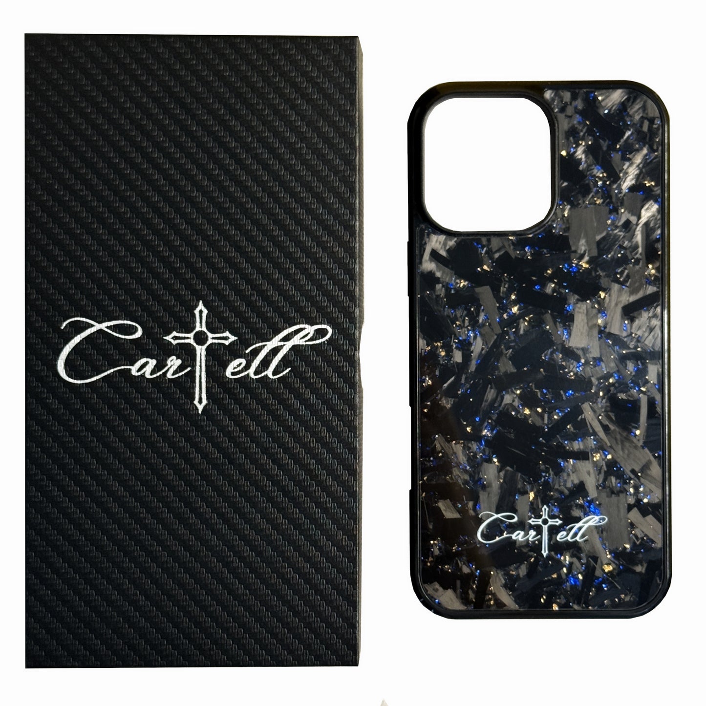 Cartell Case mit Blau Gold Flakes für iPhone