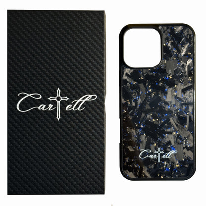 Cartell Case mit Blau Gold Flakes für iPhone